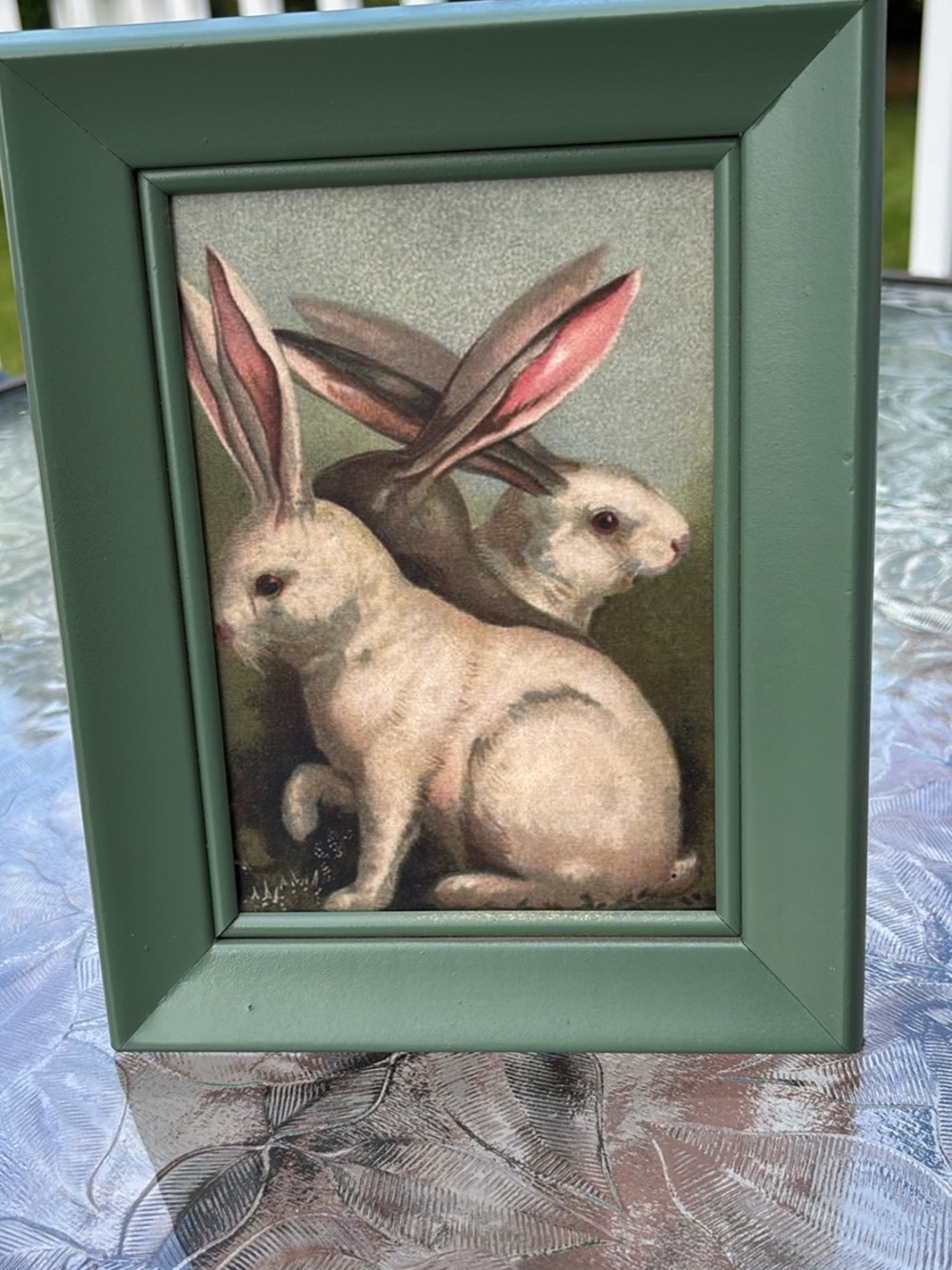 Primitive Framed Bunny Print